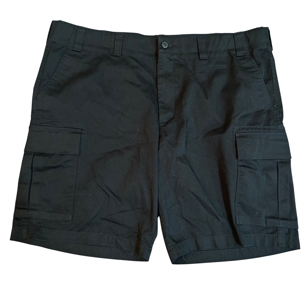 Lands End Cargo Shorts Mens Black Traditional Fit Utility Pockets 44